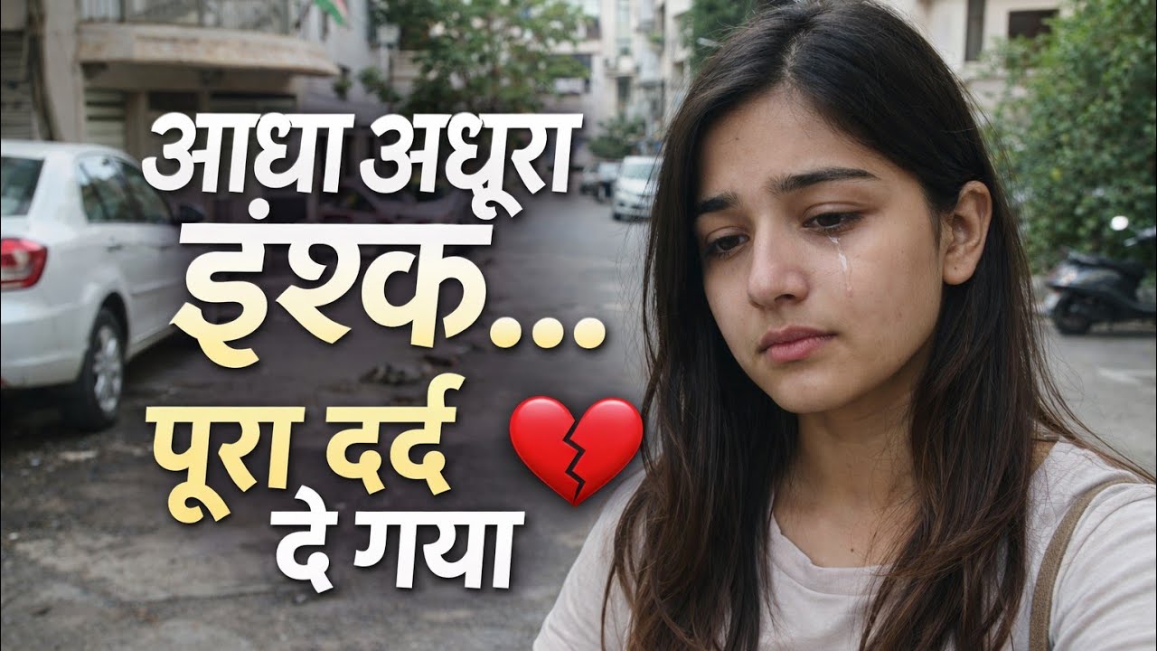 आधा अधूरा इश्क़… पूरा दर्द दे गया 💔 | Very Heart Touching Sad Hindi Song 2026 | Broken Love Story