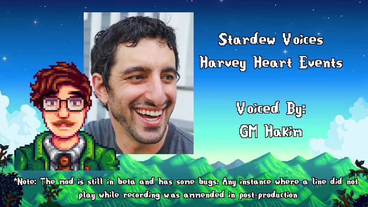 Stardew Valley Voice Over Mod - Stardew Voices - Harvey Events - Voiced by GM Hakim