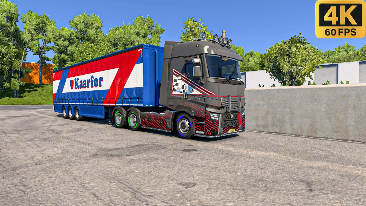 Renault V8  Beast | Ultra Realistic Graphics | 4k 60FPS ETS 2 1.58 | Gameplay