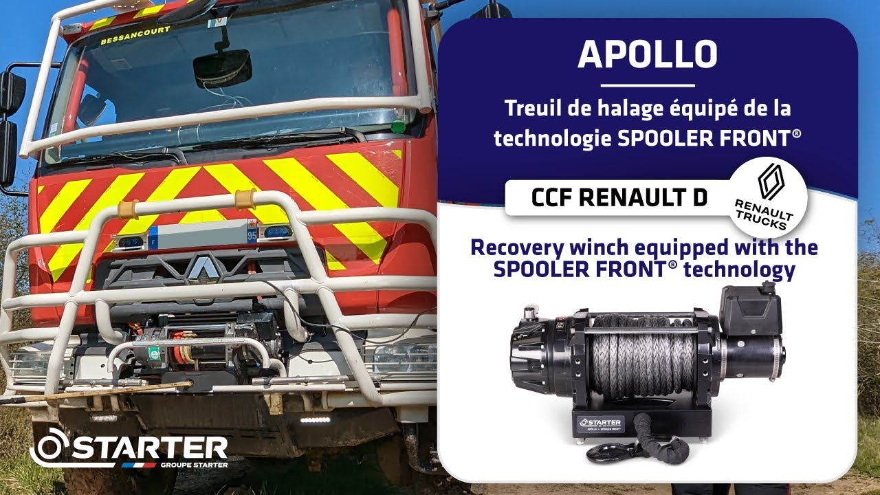 [STARTER] APOLLO : Le treuil &eacute;quip&eacute; de la technologie Spooler FRONT&reg; sur Renault D CCF