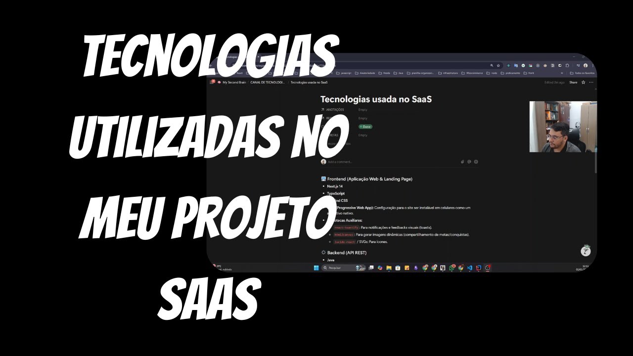 A Stack do meu SaaS