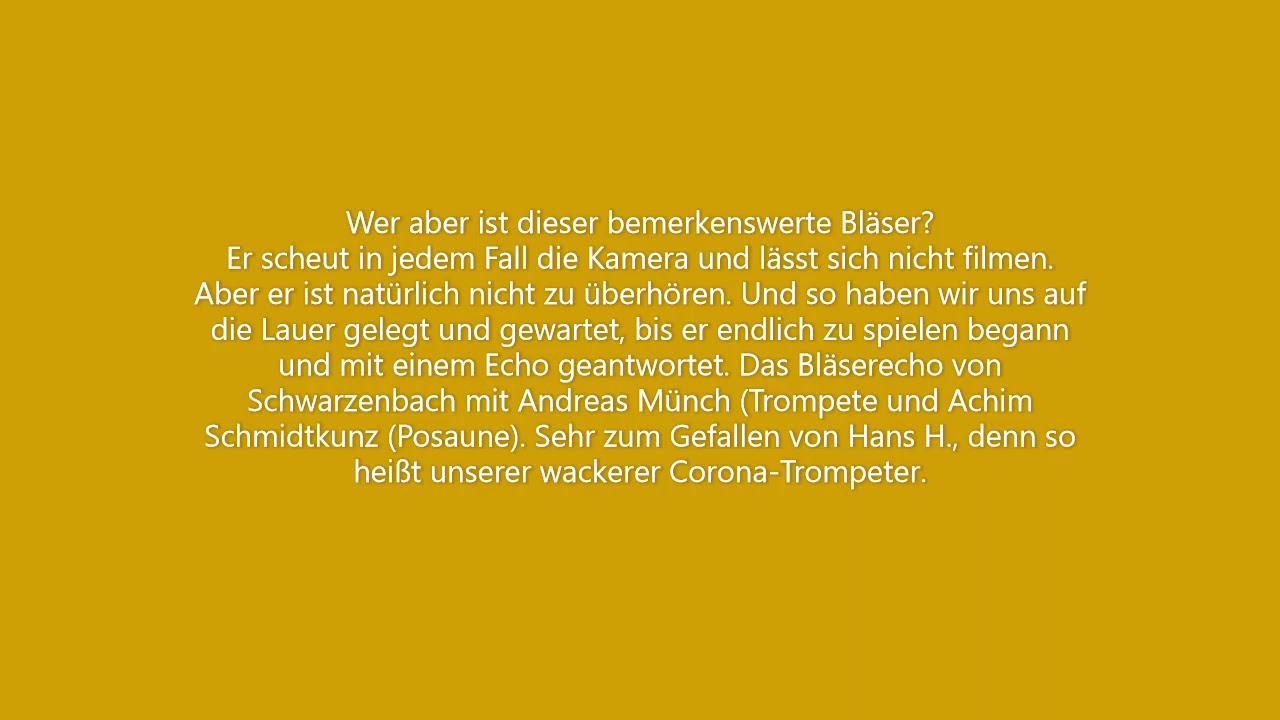 Das Bl&auml;serecho aus Schwarzenbach