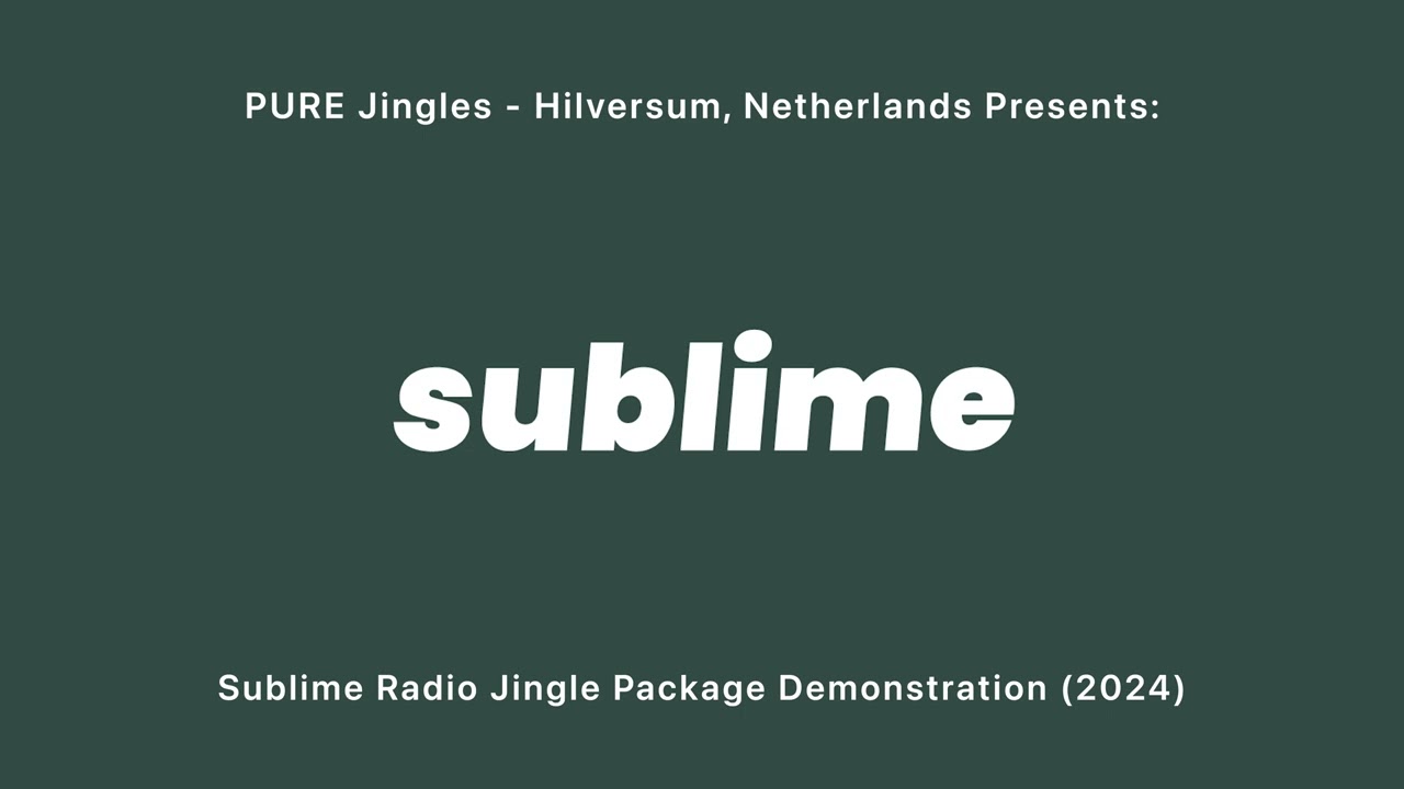 PURE Jingles - Sublime Radio Jingle Package Demonstration (2024)