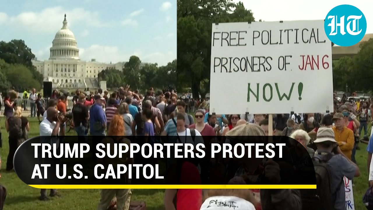 US Capitol violence: Protest in support of 'J6' rioters in Washington amid heavy police presence