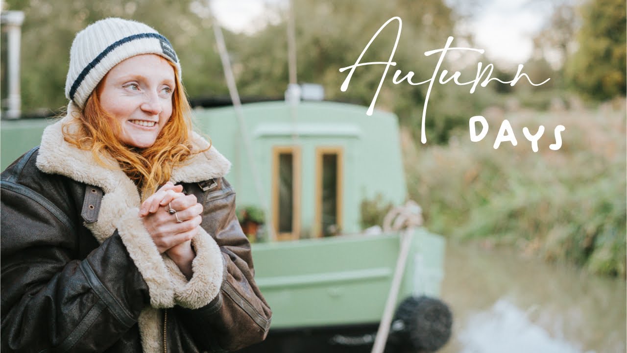 Keeping cosy in our tiny narrowboat on chilly autumn days