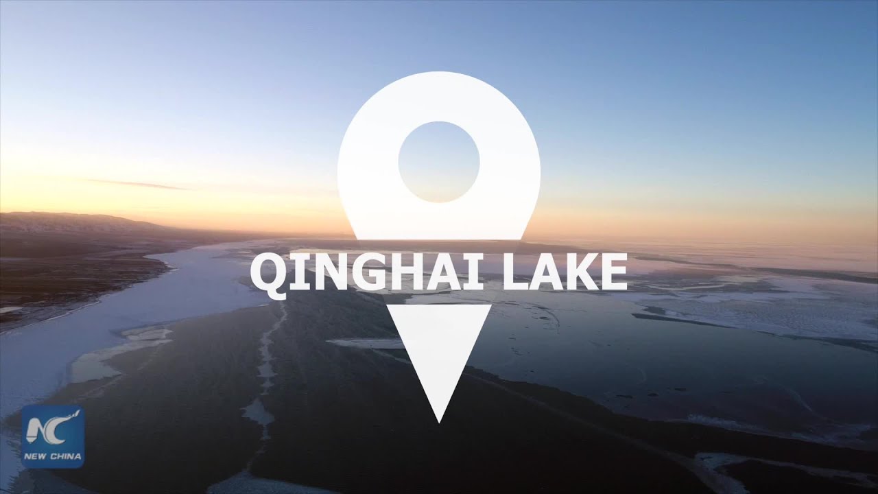 China's largest inland saltwater lake freezes over