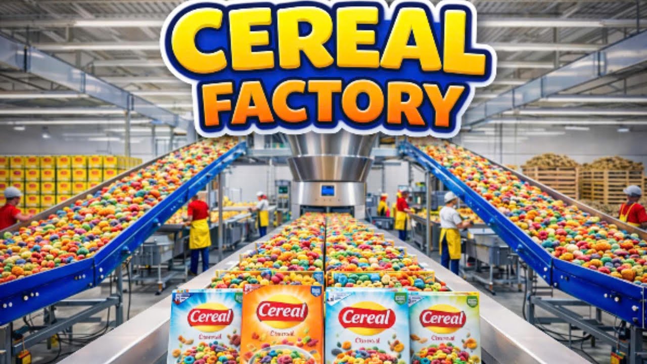 How Breakfast Cereal Is Made in Massive US Factories | From Grain to Box#ultrafactory