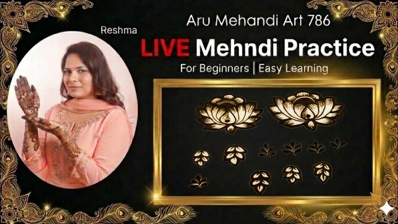 Mehendi Practice on Paper | Beautiful Simple Design