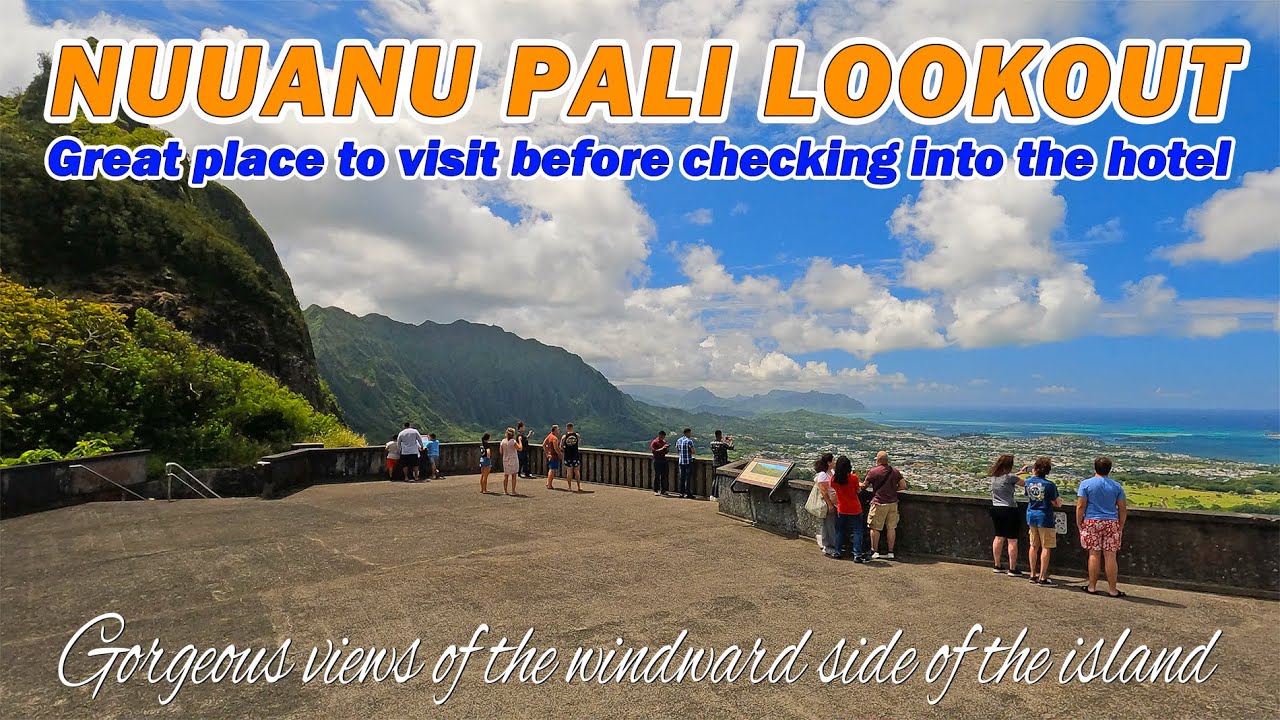 PALI LOOKOUT 🌈 Airport to Nuuanu Pali Lookout | Hi-61 Pali Highway 🌴 Hawaii John 4K