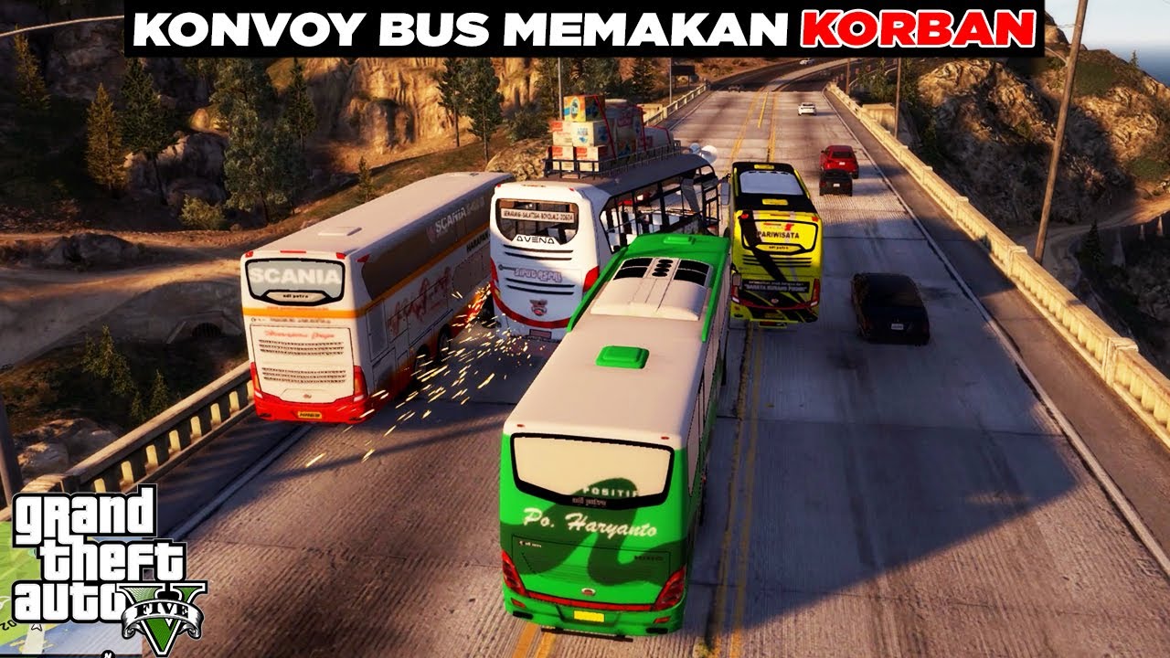 Bus Jatuh Dari Jembatan & Penyok Semua Bagian 😔😭 GTA 5 Indonesia Freeroam
