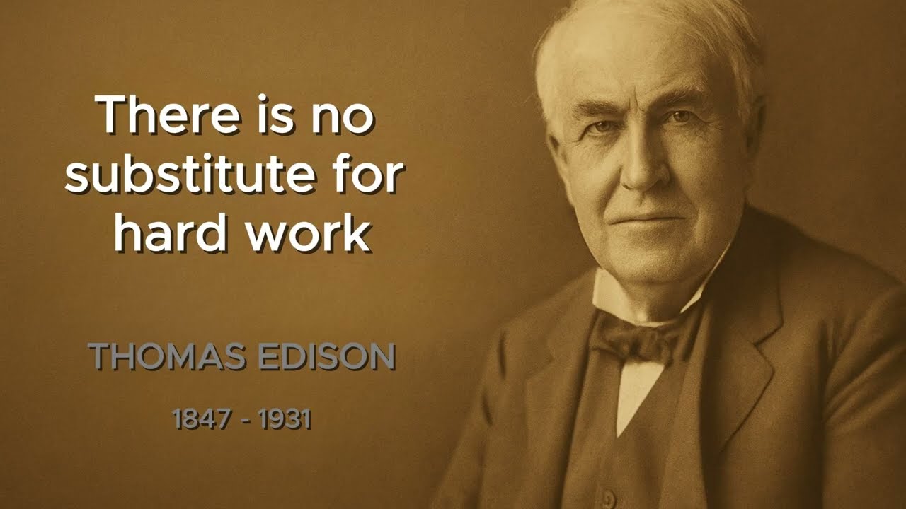 Thomas Edison&rsquo;s  Famous Quotes   P1 - That Will Inspire You to Never Give Up