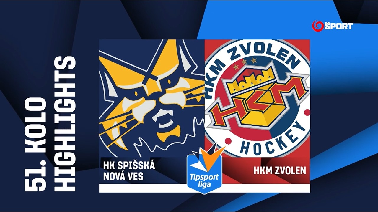 51. kolo: HK Spišská Nová Ves - HKM Zvolen 2:4 (1:1, 0:2, 1:1)