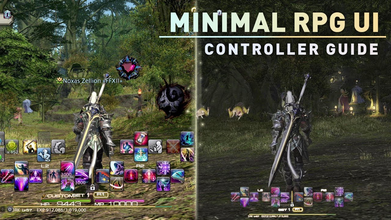 Immersive & Clean FFXIV UI Guide (Watch This Before Using Controller!)