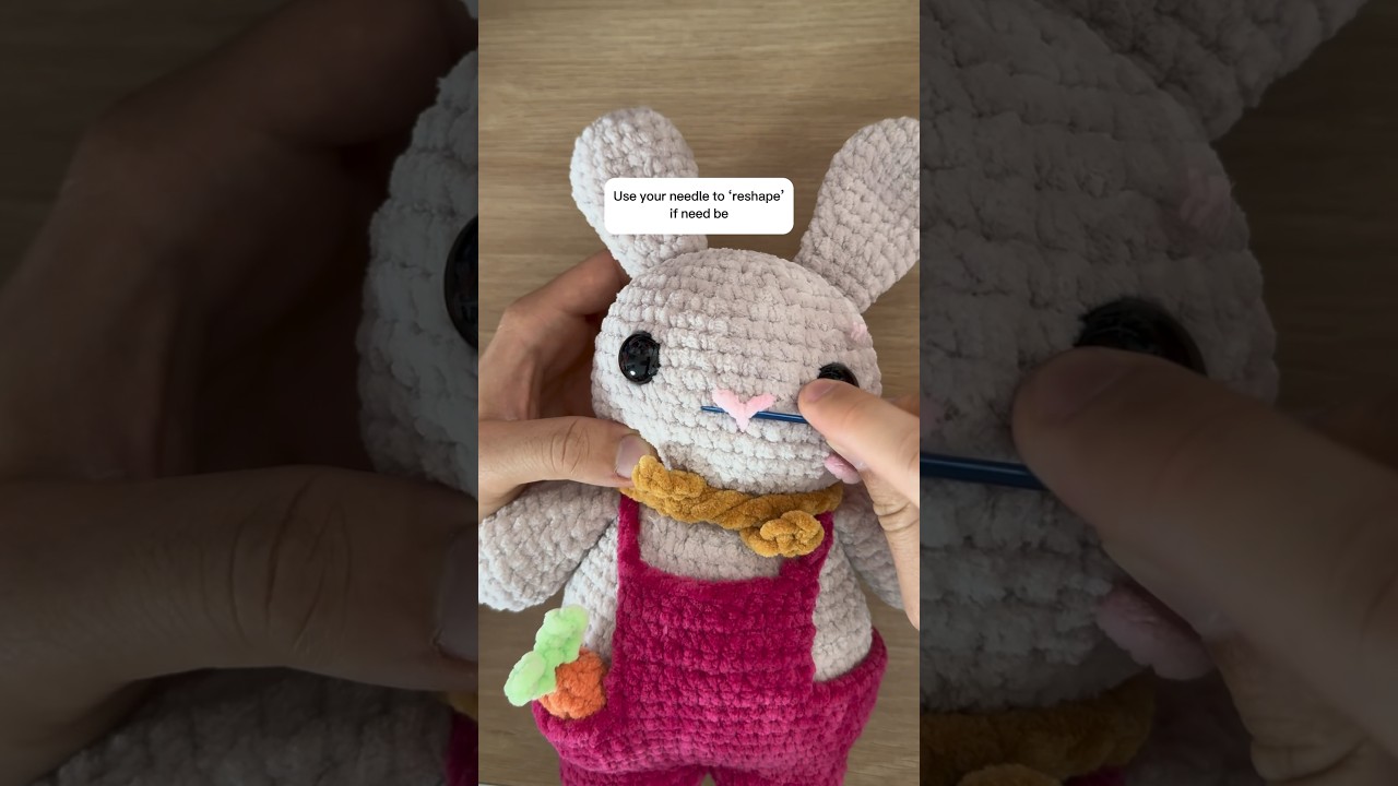 🐰 How to make a bunny nose on your crochet