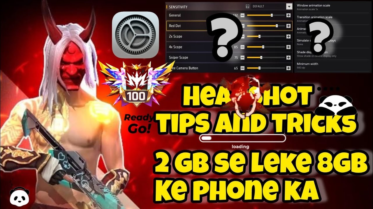Free Fire 2GB Se Leke 8GB Phone Settings & Sensitivity | Headshot Trick 🔥