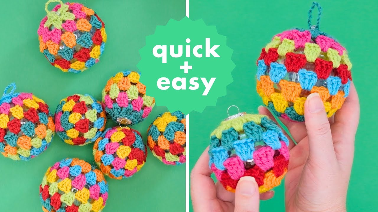 how to crochet christmas baubles (quick, easy, and super cute!)