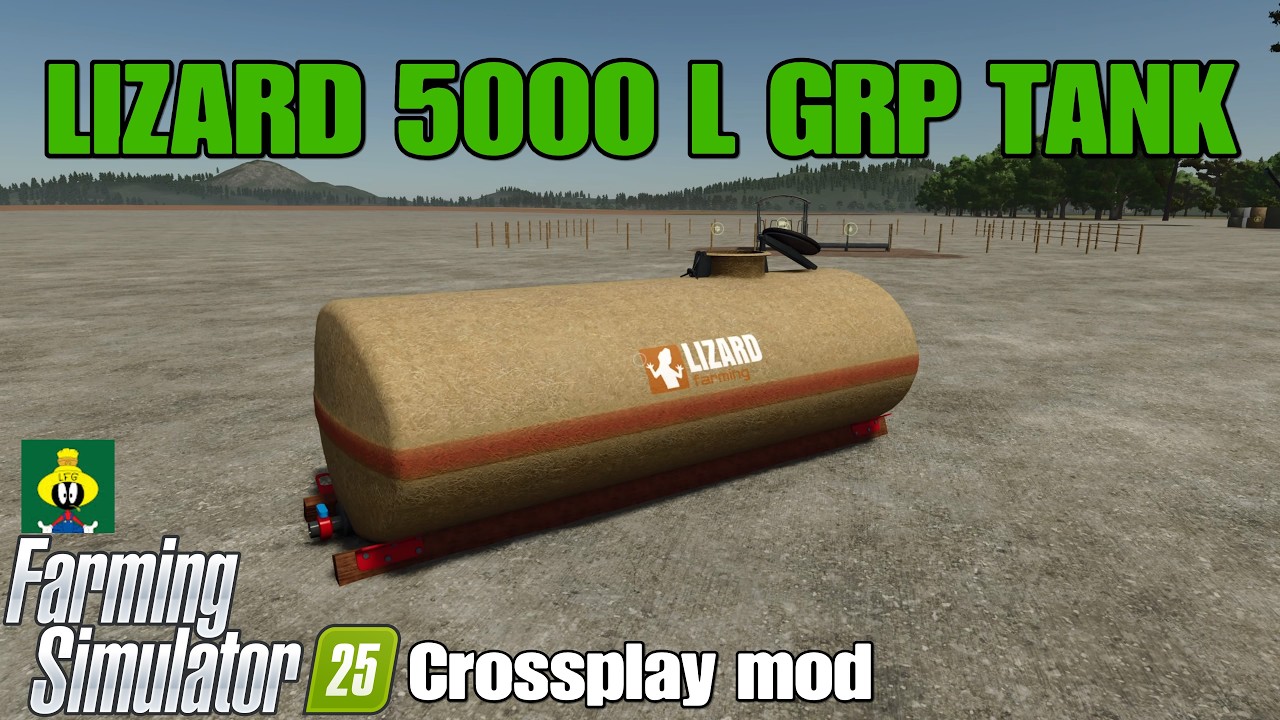 Танк LIZARD 5000 л из стекловолокна / мод для кроссплатформенной игры FS25