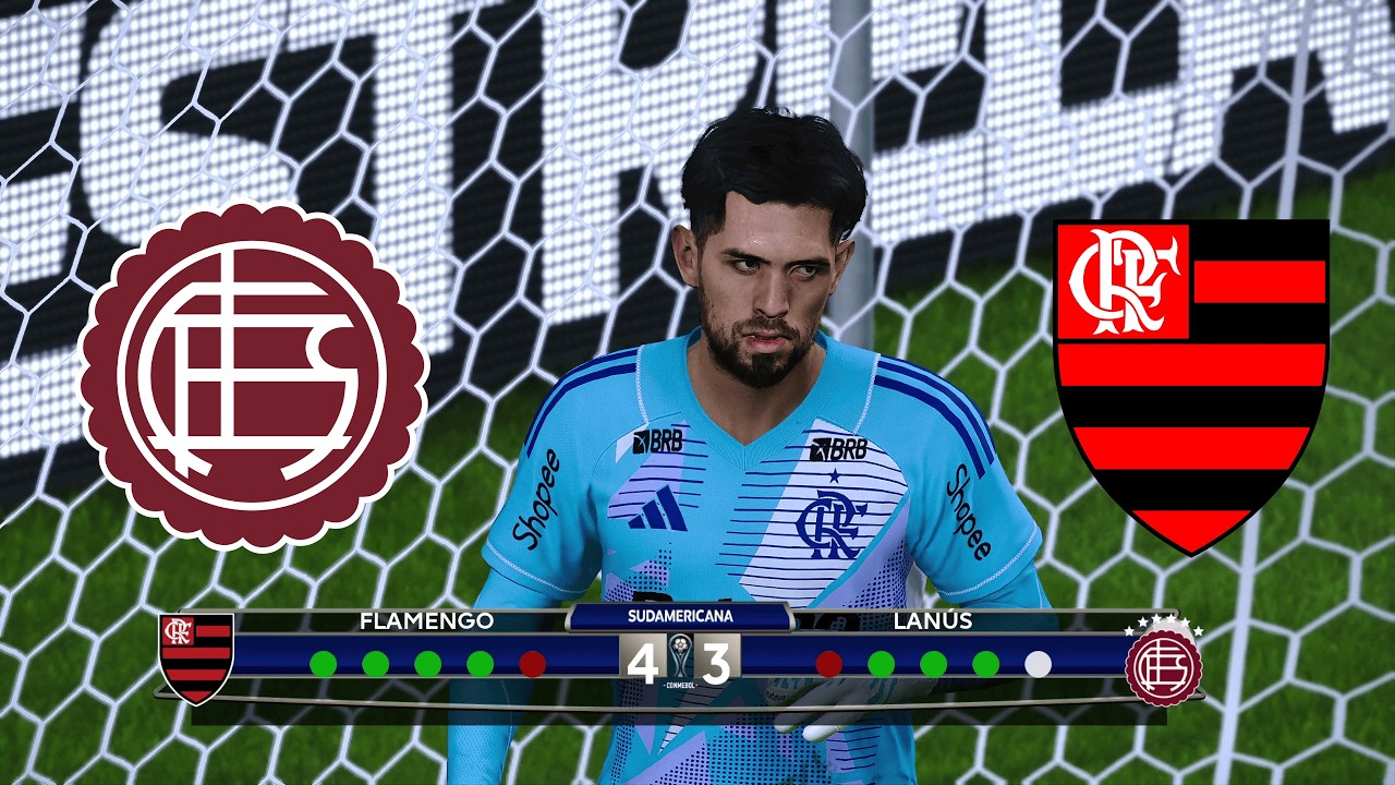 flamengo x lanus simulação pes bmpes 2026  gameplay realista