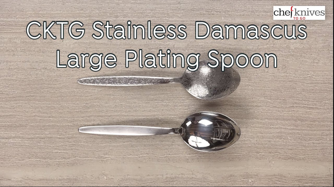 CKTG Stainless Damascus Large Plating Spoon Quick Look