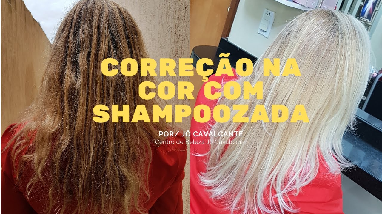 Correção na cor do meu cabelo com uma shampoozada