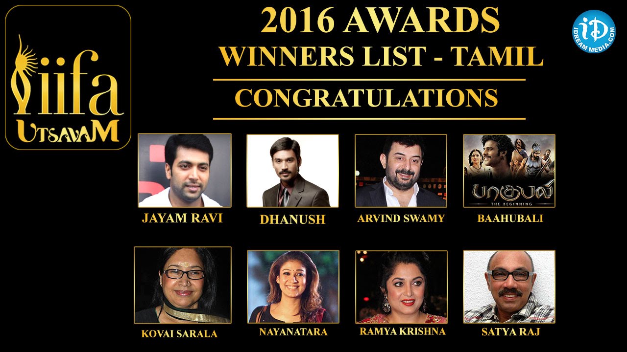 IIFA Utsavam 2016: Tamil Winners List Of IIFA Utsavam 2016 Awards