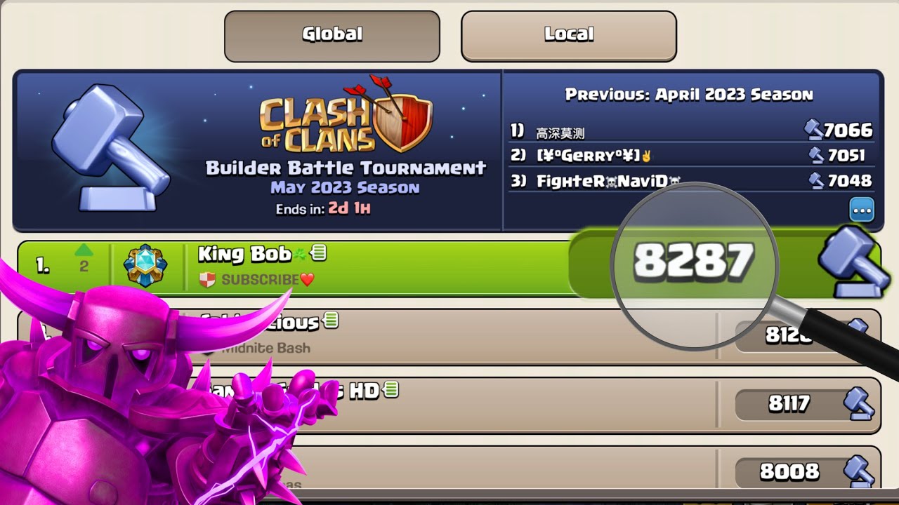 RANK 1 GLOBAL 8250+ TROPHIES in Clash of Clans - BH10 BEST ATTACKS & STRATEGIES Builder Base 2.0