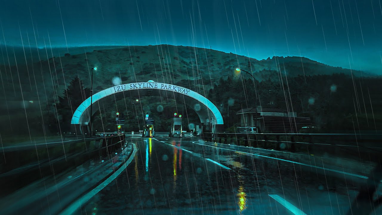☔️Winding drive in the rain and fog before dawn😴for #Sleep #Work #Study