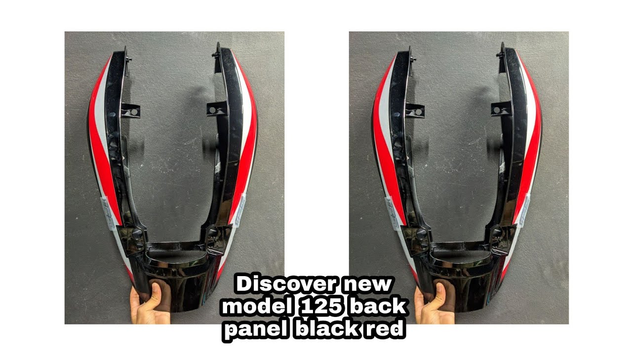 Discover 125 new model black red back panel complete Bajaj original spare parts #rajib_auto