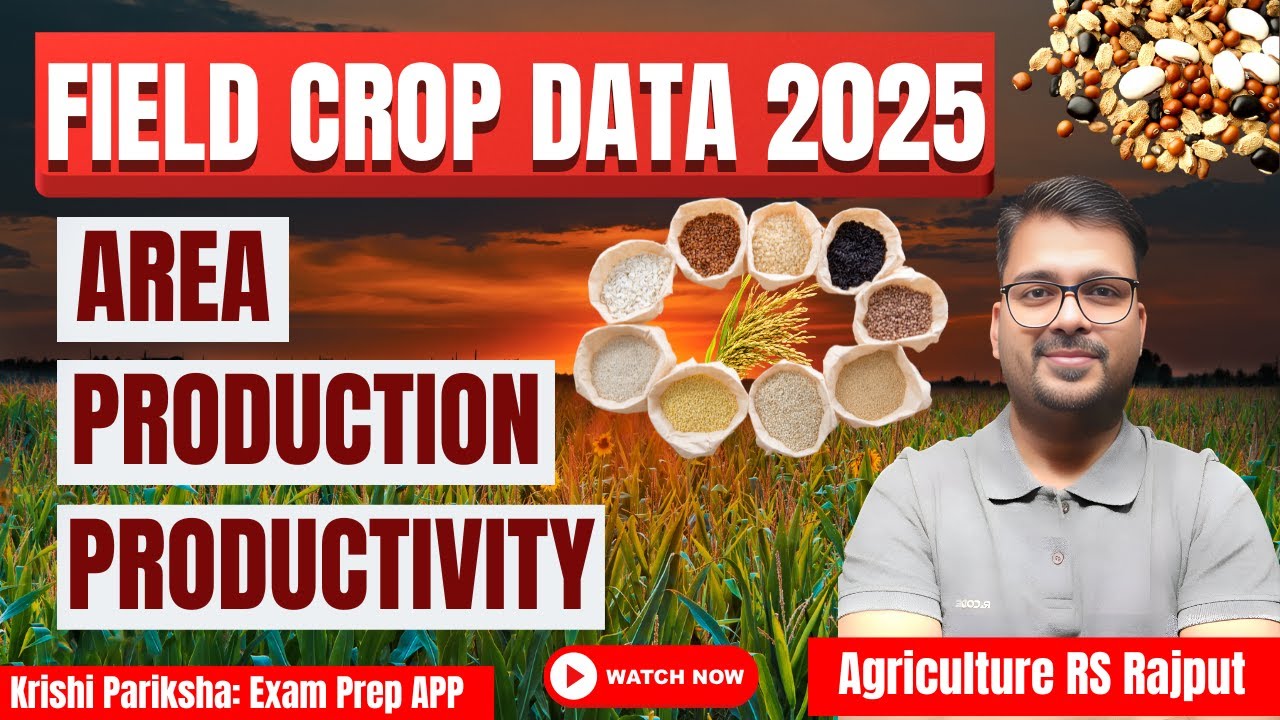 Area Production & Productivity of Field Crops Data 2025 |  Agriculture Current Affairs
