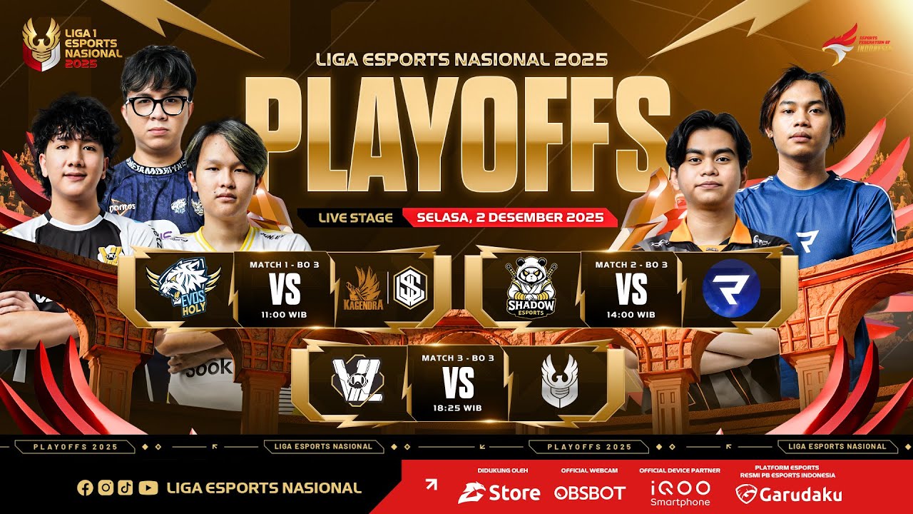 LIGA ESPORTS NASIONAL 2025 - PLAYOFFS HARI 1