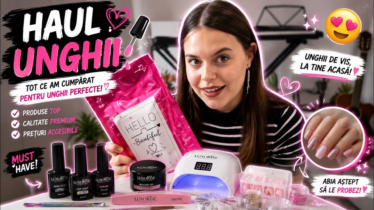HAUL UNGHII Cu GEL 2024😱Multe PRODUSE + Secret bag cadou⭐Kit unghii