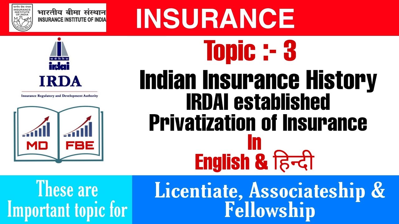 INDIAN INSURANCE HISTORY || IRDAI  Established || Privatization of Insurance industry