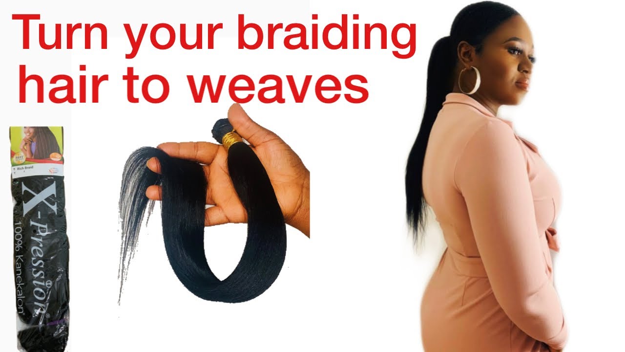 HOW TO MAKE HAIR BUNDLES USING EXPRESSION BRAIDING HAIR I DIY WEAVE MAKING (VERY DETAILED)