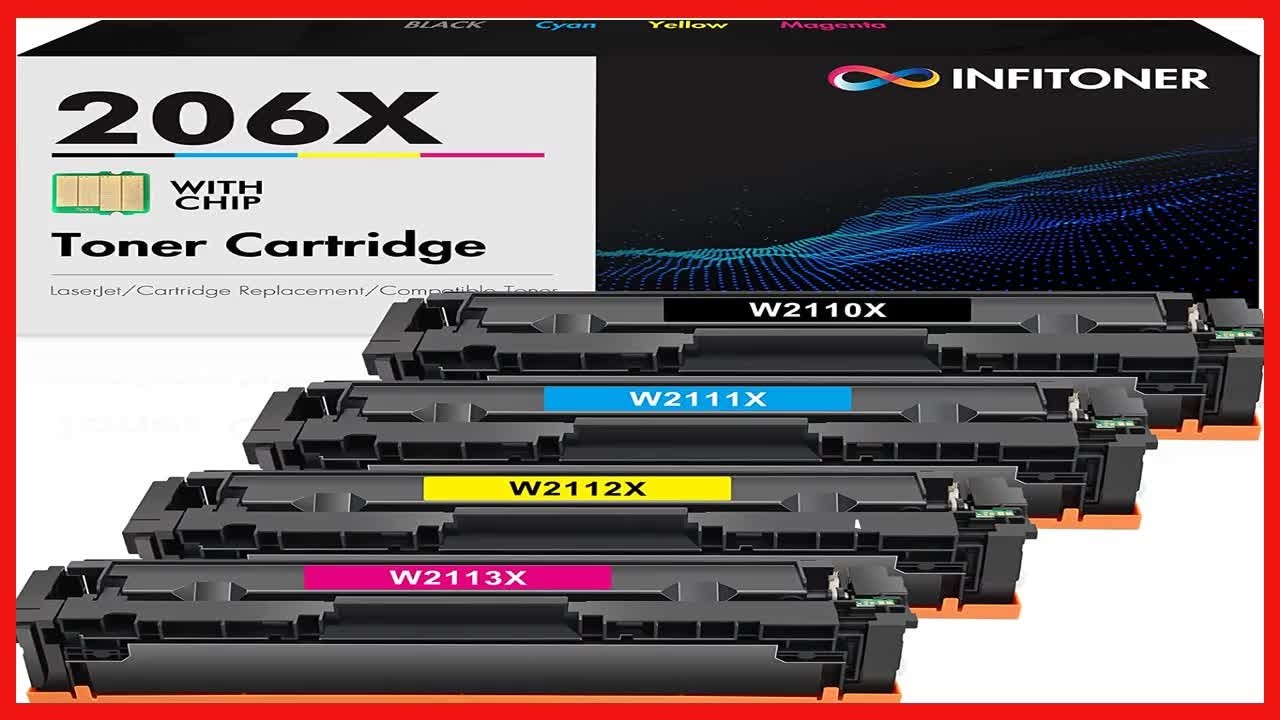 INFITONER Compatible HP 206x Toner Cartridges with Chip – Reliable, High Yield Replacement