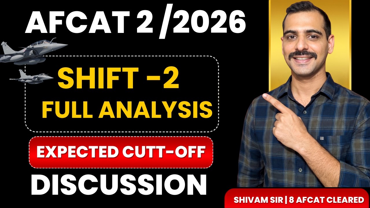 AFCAT 2 2026 Shift 2 Paper Analysis | Section Wise Difficulty, Safe Attempts & Expected Cut Off