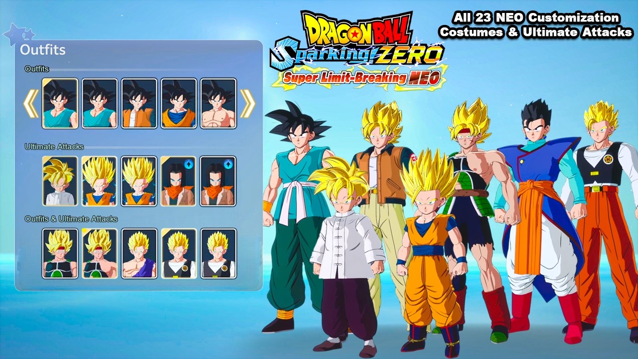 NEW NEO DLC CUSTOMIZATION & ULTIMATES UNLOCKED! - Dragon Ball Sparking Zero All Customization DLC