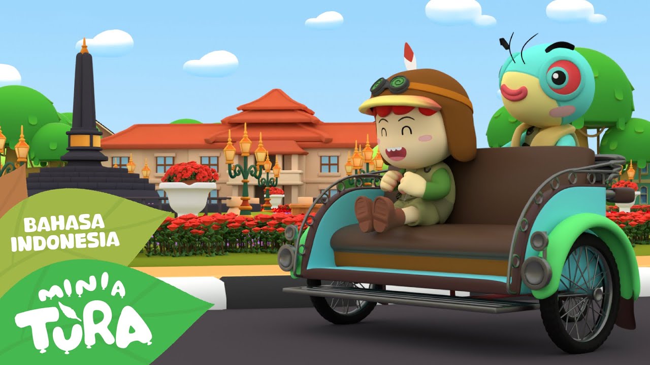 Lagu Becak | Lagu Anak-Anak | Minia Tura Bahasa Indonesia