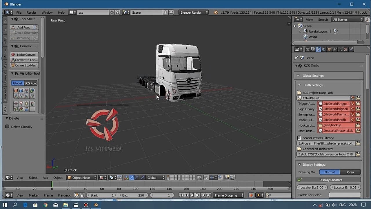 tutorial import base scs di blender