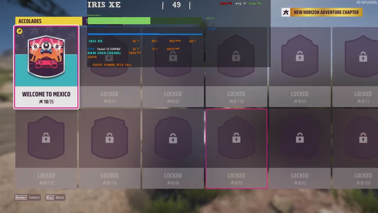 FORZA HORIZON 5 | i7 1185G7 | 720p Low Settings | 2025