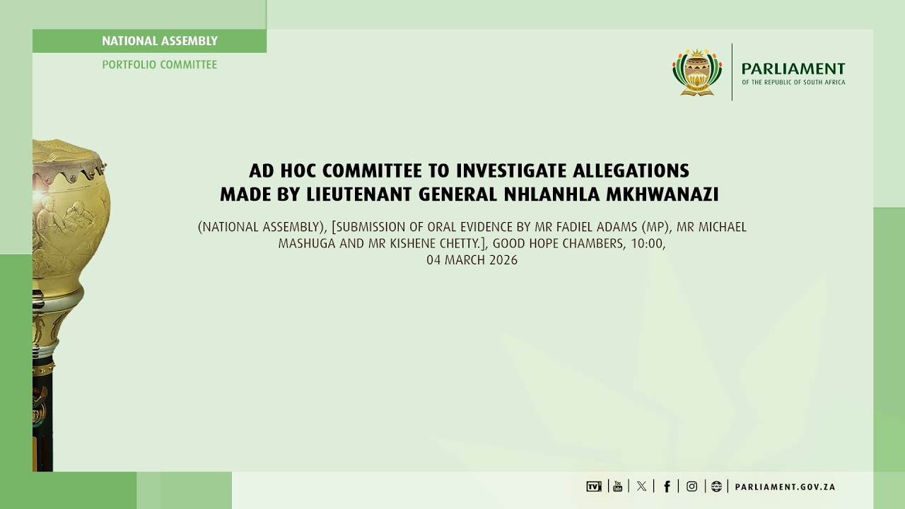 Ad Hoc Committee to Investigate Allegations made by Lieutenant Mkhwanazi Part 2,  4 March 2026