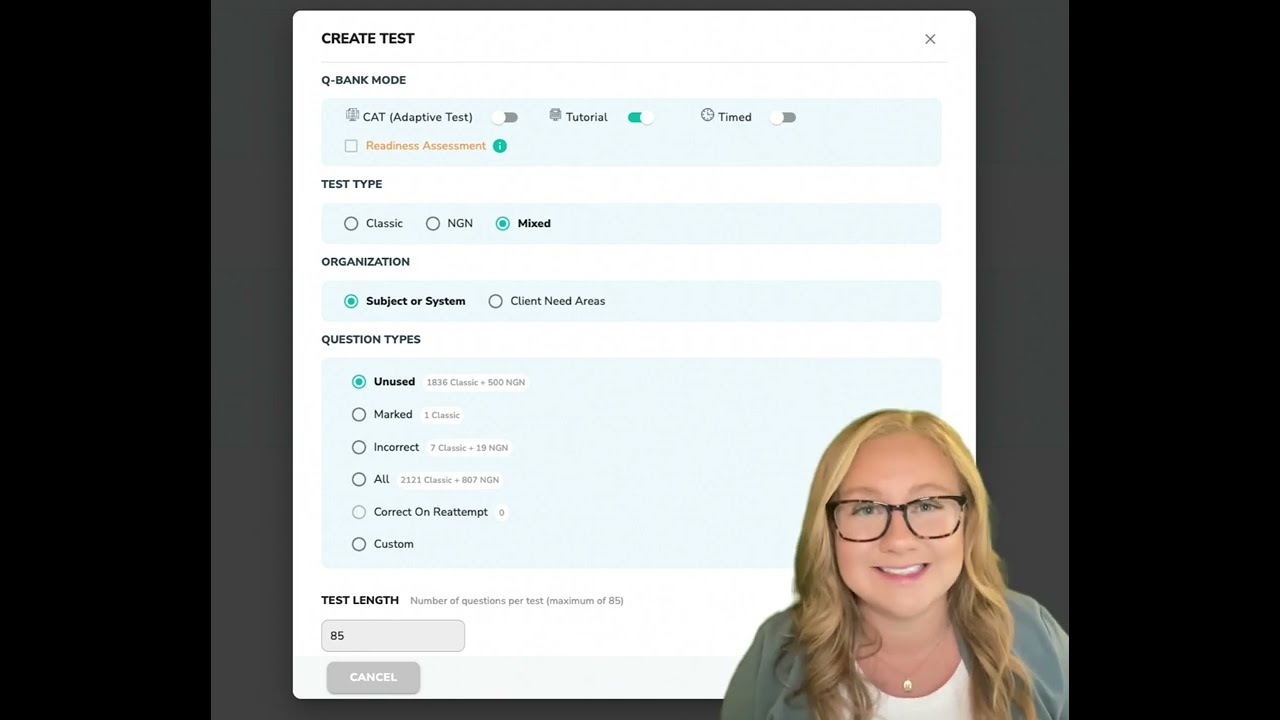 Archer Review Next Generation NCLEX Qbank Modes