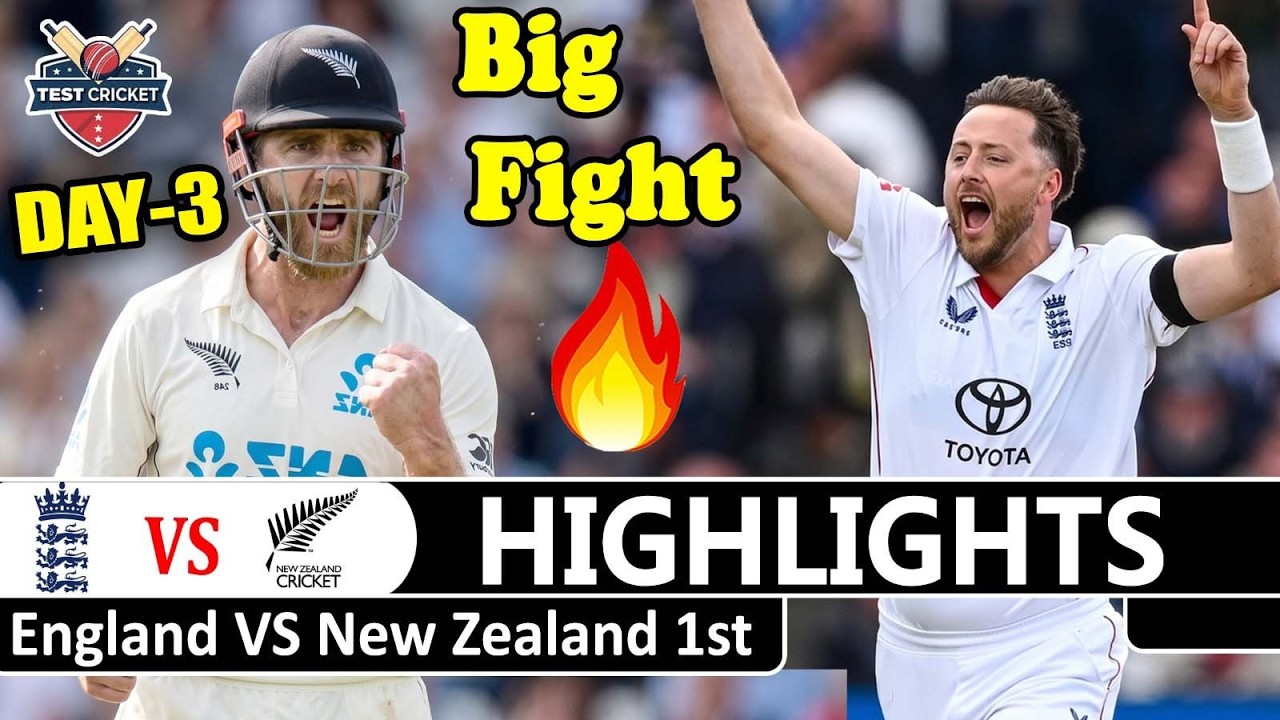Highlights | England vs New Zealand | 1st Test Match Day 3 | Eng Vs Nz Highlights