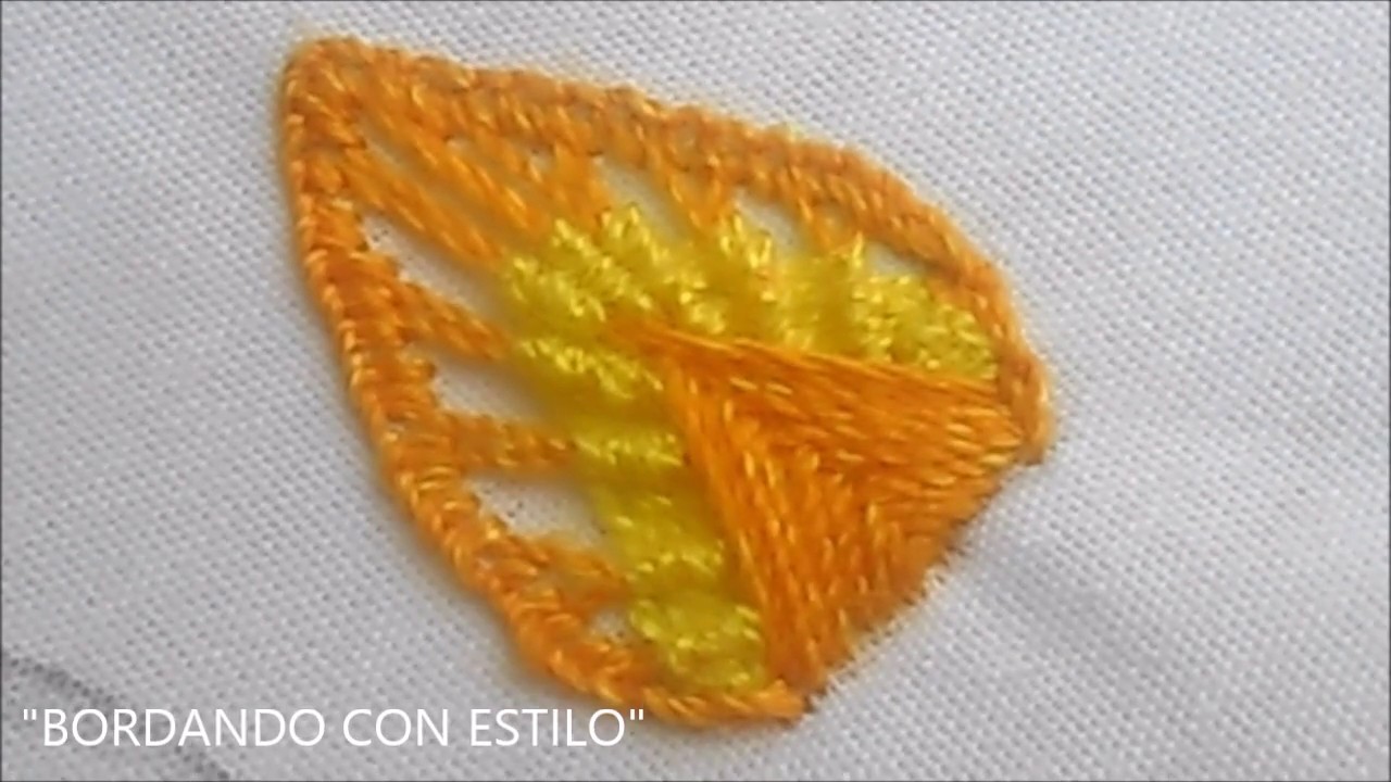 PUNTADA PARA PETALO DE GIRASOL PASO A PASO*Bordando Con Estilo*