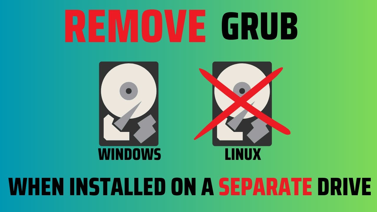 Удалить загрузчик GRUB | Восстановить основную загрузочную запись Windows