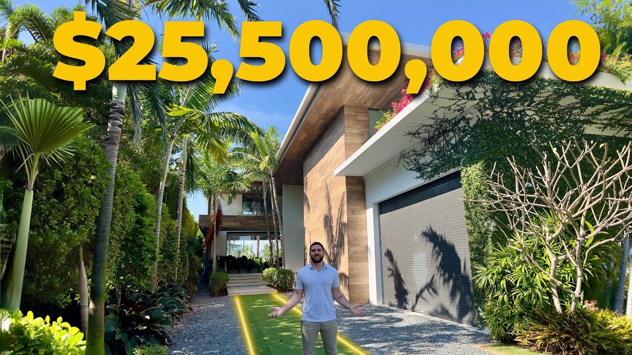 Inside a $25,500,000 MANSION in Miami Beach on Di Lido Island