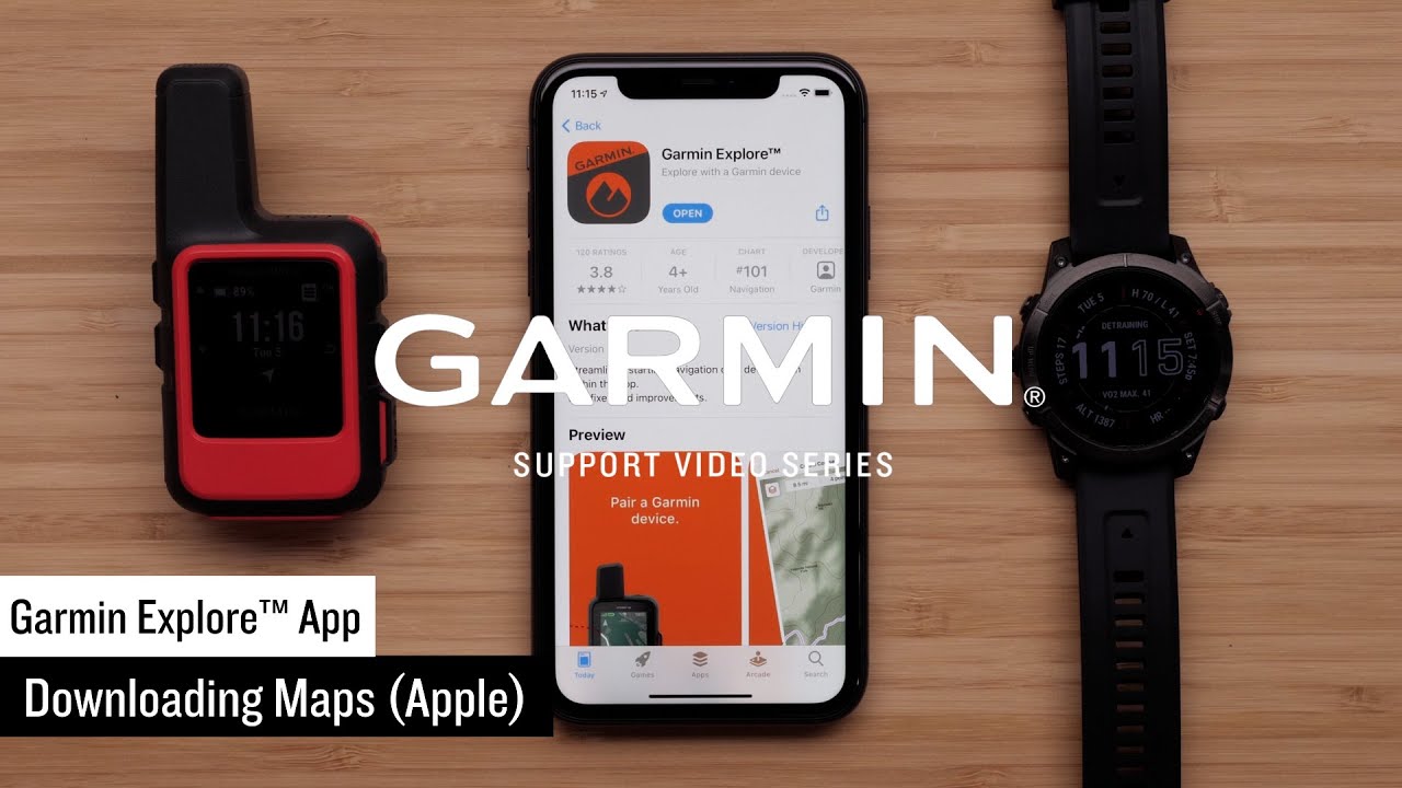 Support: Downloading Maps to the Garmin Explore&trade; App (Apple&reg;)