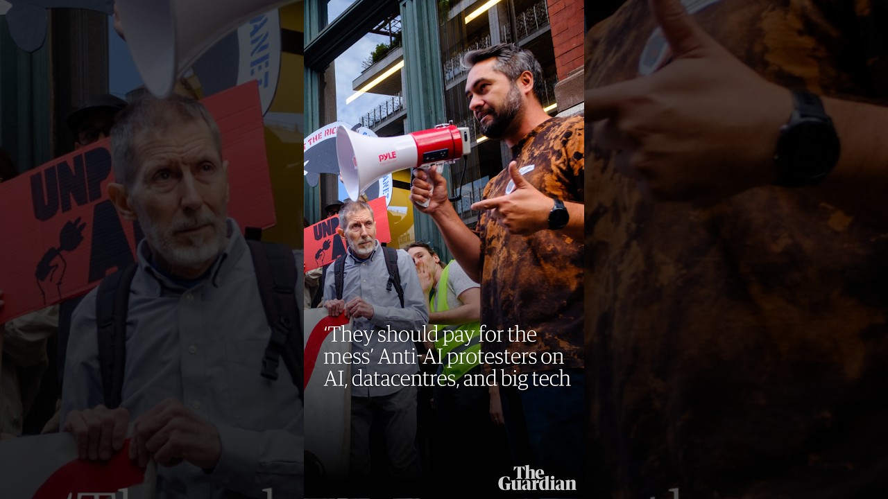 Anti-AI protesters on AI, datacenters and big tech: 'They should pay for the mess'