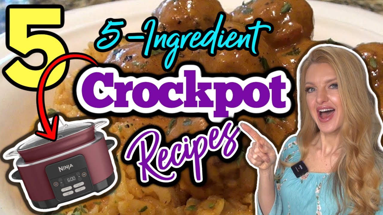 5 Amazing CROCKPOT RECIPES with ONLY 5-INGREDIENTS!