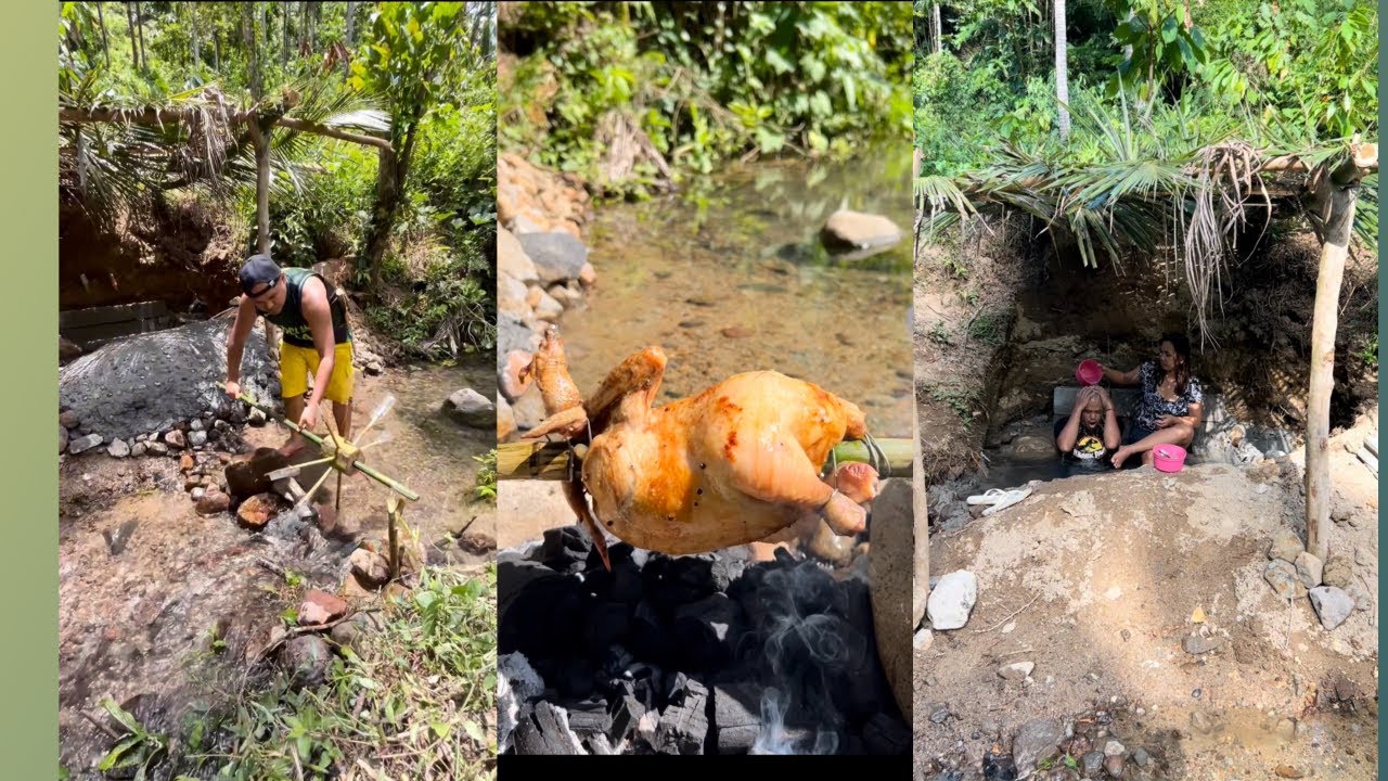 Day 7 | Day 8 | Pag gawa ng paliguan sa gilid ng sapa | lechon manok