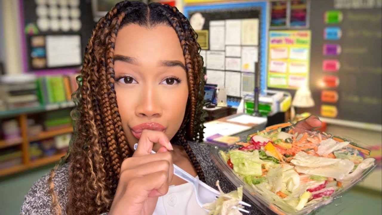 ASMR Teacher Talks to You About Your Bad Grades While Eating a Salad 👩‍🏫🥗